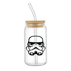 GENERICO - Vaso tapa de bambú diseño Guerra Galaxias 3