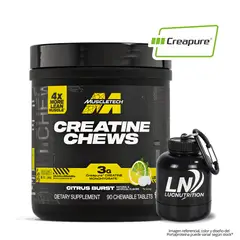 Muscletech - Creatina - Creatine Chews 90 Tabletas masticable / CREAPURE + Portaproteina