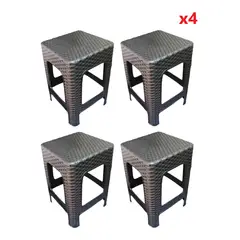 GENERICO - 4 sillas de NEGRO TIPO RATAN