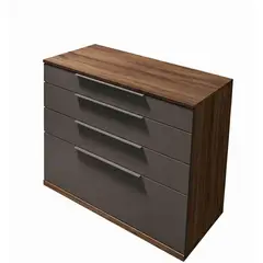 NACIONAL - Cómoda Elegante De Melamina Para Dormitorio 4 Cajones - JACK