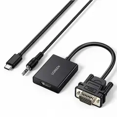 UGREEN - Conector CM513 Adaptador VGA a HDMI Con Audio Full HD
