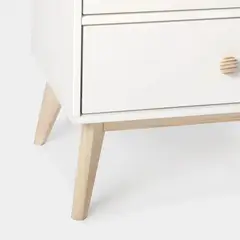 NACIONAL - Cómoda De Melamina Moderno Nórdico 3 Cajones - PIANI BLANCO