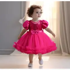 GENERICO - Vestido Princesa Niña Fiesta 2 a 3 Años Fucsia