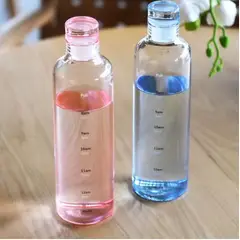 GENERICO - Pack x 2 Botellas de Vidrio 500ml con marcador de tiempo