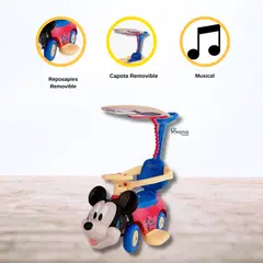 DISNEY BABY - Correpasillo con Empujador »MICKEY MOUSE» Blue
