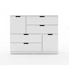 NACIONAL - Cómoda Minimalista Funcional De Melamina Para Dormitorio 6 Cajones - SEUL