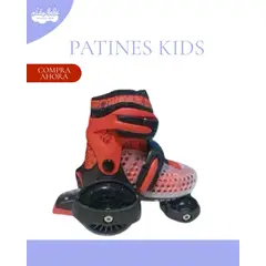 GENERICO - PATINES CON LUCES EN LAS LLANTAS 4 RUEDAS COLOR ROJO / XS (26-29)