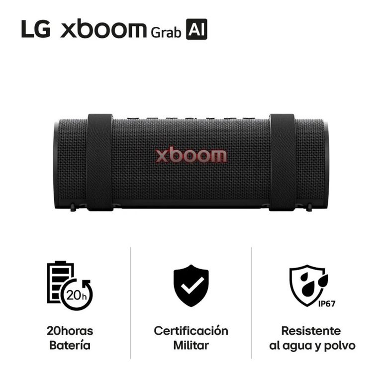 Parlante Bluetooth XBOOM Grab 30W Certifición Militar Ip67 - Negro