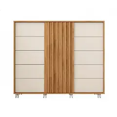 NACIONAL - Cómoda De Melamina 5 Cajones Con Colgador Y Estantes - SIENNA