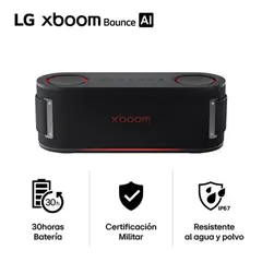 LG - Parlante Bluetooth XBOOM Bounce 40W Certifición Militar Ip67