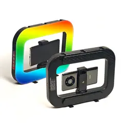 GENERICO - ANILLO LED PORTÁTIL MULTICOLOR MOBILE PHONE PACK X2