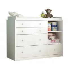 NACIONAL - Cómoda Con Cambiador De Bebe En Melamina 5 Cajones - VERSA