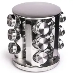 ICHIMATSU - Set de Condimenteros Elegance con Tapa de Acero Inoxidable 12 Piezas