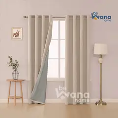 CASATEX - Cortina Blackout ENGOMADO150x250cm CAFÉ CLARO