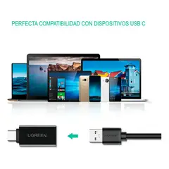 UGREEN - 20808 Adaptador Otg Tipo C Macho A Usb 3.0 Hembra