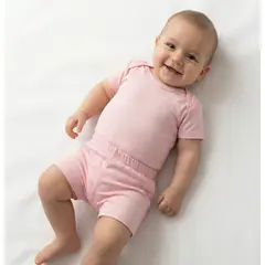 GENERICO - Conjunto Bebé Verano Algodón Pima Rosado