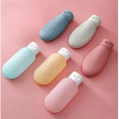 GENERICO - Set de 6 Botellas Recargables de Viaje para Champú y cremas.