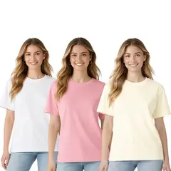 OEM - Pack 3 polos manga corta para mujer.