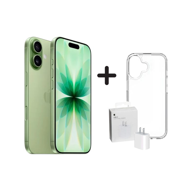 IPHONE 17 256GB ESIM - VERDE + CARGADOR + CASE PROTECTOR