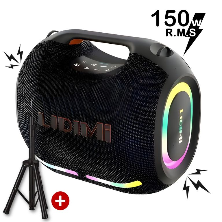Parlante Bluetooth LD-S656 150W USB TWS RGB + Trípode