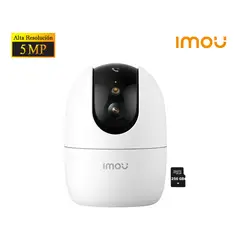IMOU - Cámara Seguridad Ranger 2 Pro 5MP Visión 360 Botón Llamada App Detección Ruido 256GB