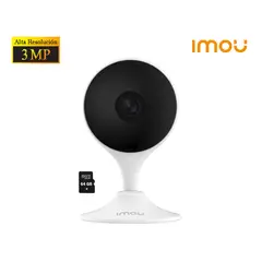 IMOU - Cámara Seguridad Cue 2 3MP Detección movimiento Audio Bidireccional Sirena 64GB