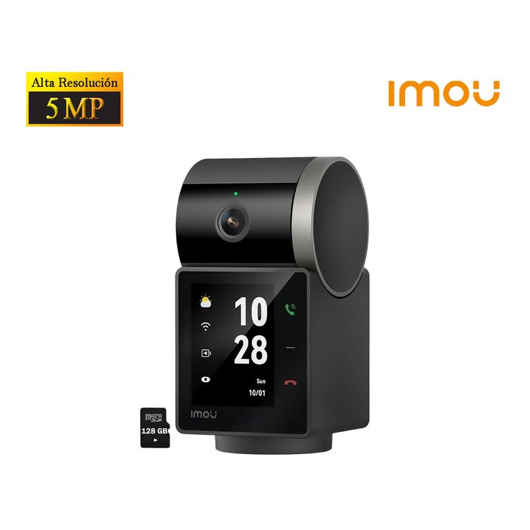 Cámara Seguridad Rex VT 5MP 3K Panorámica Detección Humana Mascota Pantalla Videollamada 128GB