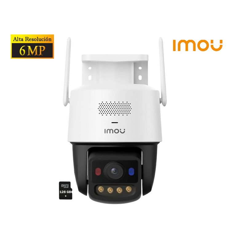 Cámara Seguridad Titan PRO 6MP Audio Bidireccional Visión Noche Color Disuación Activa 128GB