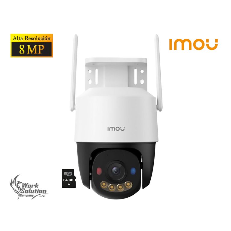 Cámara Seguridad Cruiser SC 8MP Detección Vehículo Visión Noche Color Luz Alarma 64GB