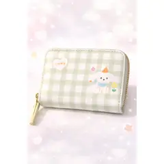 GENERICO - Tarjetero perrito kawaii color verde