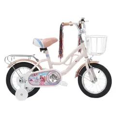 GENERICO - Bicicleta para Niños y Niñas Aro 12 con Canasta a Pedales Aprendizaje