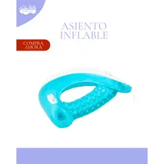 INTEX - Asiento Inflable para piscina- color celeste