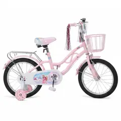 GENERICO - Bicicleta para Niños y Niñas Aro 16 con Canasta a Pedales Aprendizaje