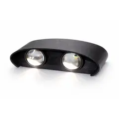 NUVORA - APLIQUE LED 4W MODELO 2 OJOS X LADO NEGRO - 6500K