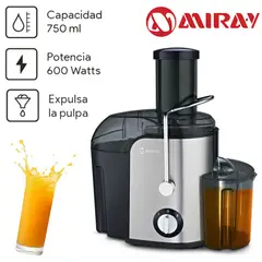 MIRAY - Extractor de Frutas EM-40 600 Watts Acabados de Acero