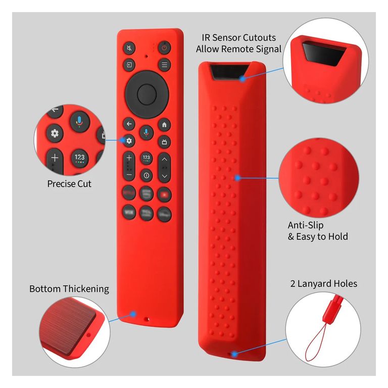 Funda protectora de Silicona para Control TCL Rc923a/rc813a / Roja