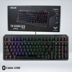 ASUS - TECLADO GAMER TUF GAMIING K3 GEN II SWITCH RED OPTICO LINEAL RGB