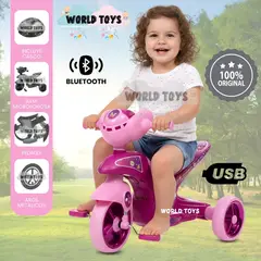 BABY - Trimoto a Pedal para Niños «SERVANN II» con Bluetooth Pink