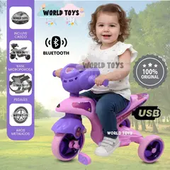 BABY - Trimoto a Pedal para Niños «SERVANN II» con Bluetooth Purple