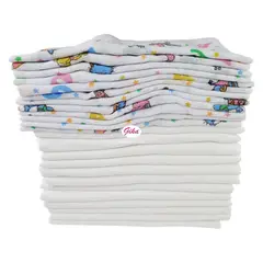 GIKA - Pañal de Tela Combo6 - Bombasi x12 + Gasa Estampado x12