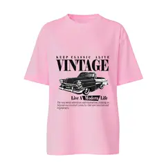 OEM - Polo Mujer Algodón Estampado Manga Corta