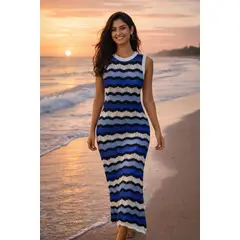 KUKUYU - Vestido tejido de hilo para mujer Lore