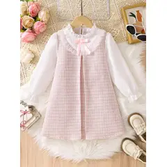 GENERICO - VESTIDO COREANO A CUADROS CON BOLSILLO - EMMARI