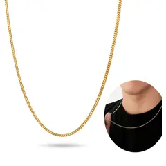 GENERICO - Cadena dorada De Acero Inoxidable unisex 60 cm X 2 mm