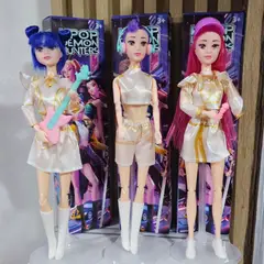 GENERICO - K-Pop Demon Hunter Set x 3 Muñecas Musicales con Accesorios