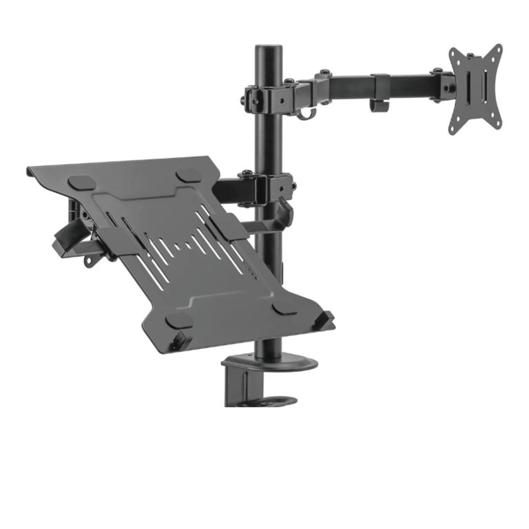 Rack Soporte de Escritorio Articulado para monitor con Bandeja para laptop - Koreano - 17 a 35 Pulgadas
