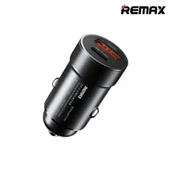 REMAX - Cargador de Auto 15W 3A RCC361 Con Conectores USB Tipo-A + Tipo-C Negro