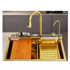 GENERICO - Lavadero Multifuncional de Lujo Dorado 5 teclas LUX-BSA6028