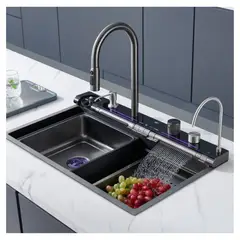 GENERICO - Lavadero Multifuncional de Lujo Nano Negro 7 teclas con Accesorios Premium