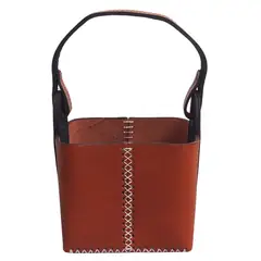 GENERICO - Canasta Matera de Cuero Argentino Suela para kit de mate